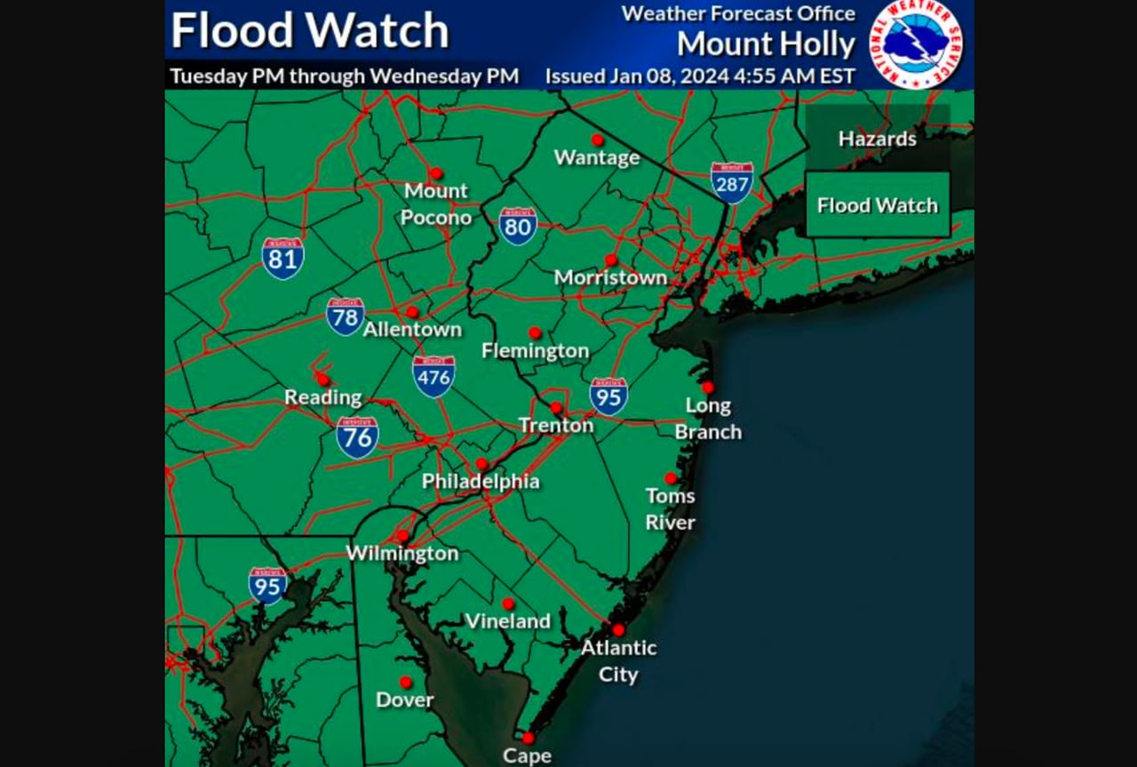 "New Jersey Braces for Major Rainstorm and Potential Flooding"