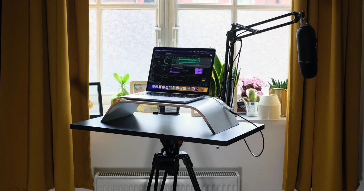 Featured image for Upgrade Your WFH Setup with the Portable Tripod Desk Pro