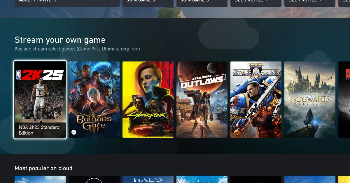 Xbox Game Pass Ultimate Now Streams Owned Games via Cloud