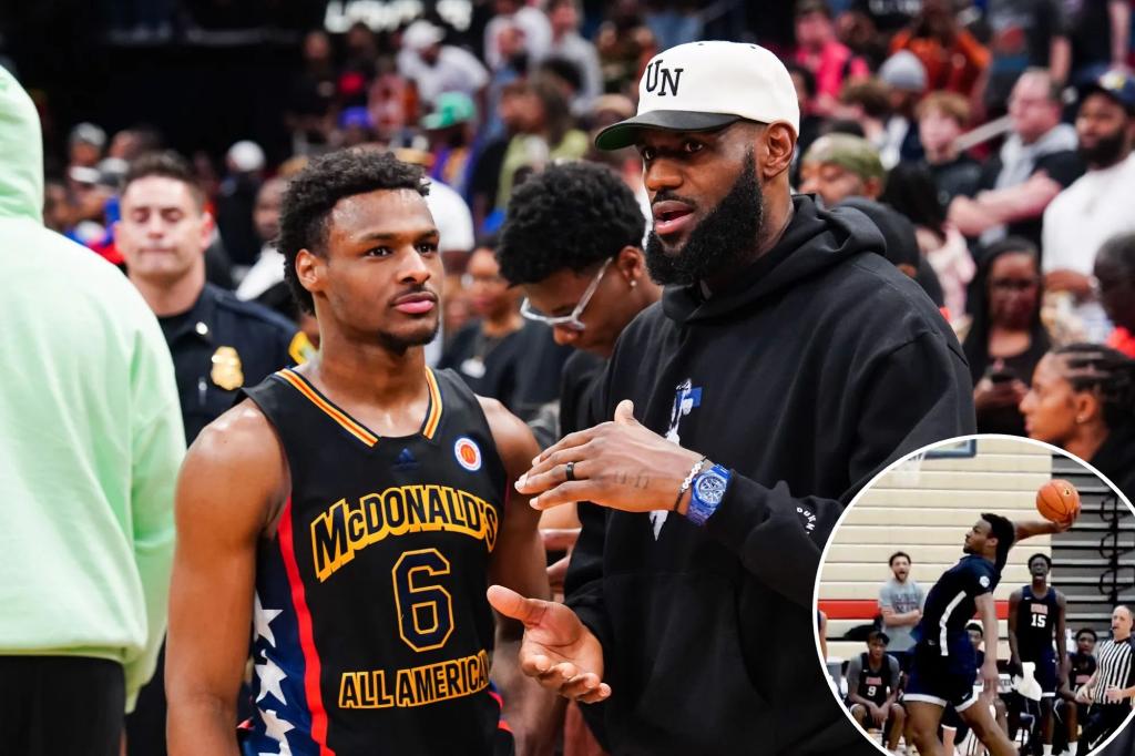 Featured image for Bronny James shines at 2023 Nike Hoop Summit.