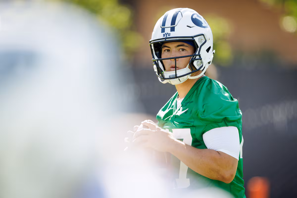 Featured image for BYU Football Opens Fall Camp with Focus on QB Battle and Defense