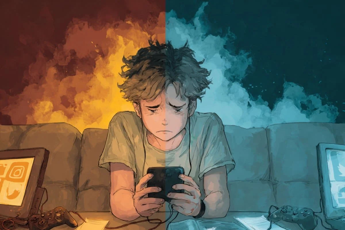 Featured image for Addictive Screen Use, Not Time, Linked to Teen Suicide Risk