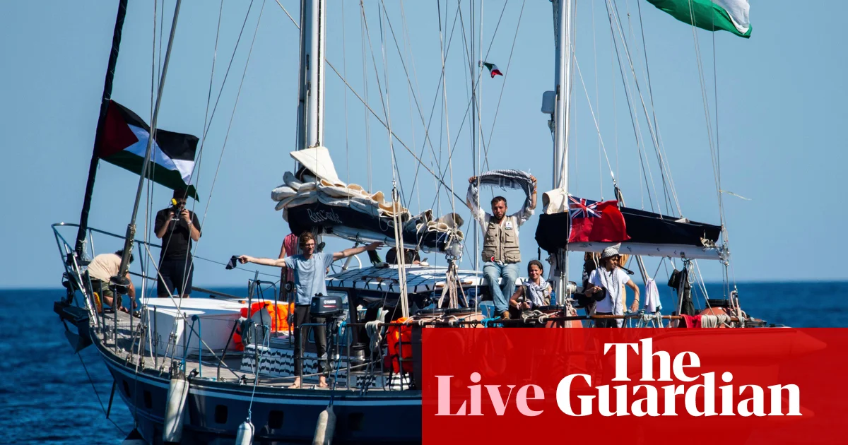 Featured image for Israel intercepts Gaza aid ship Madleen amid flotilla tensions