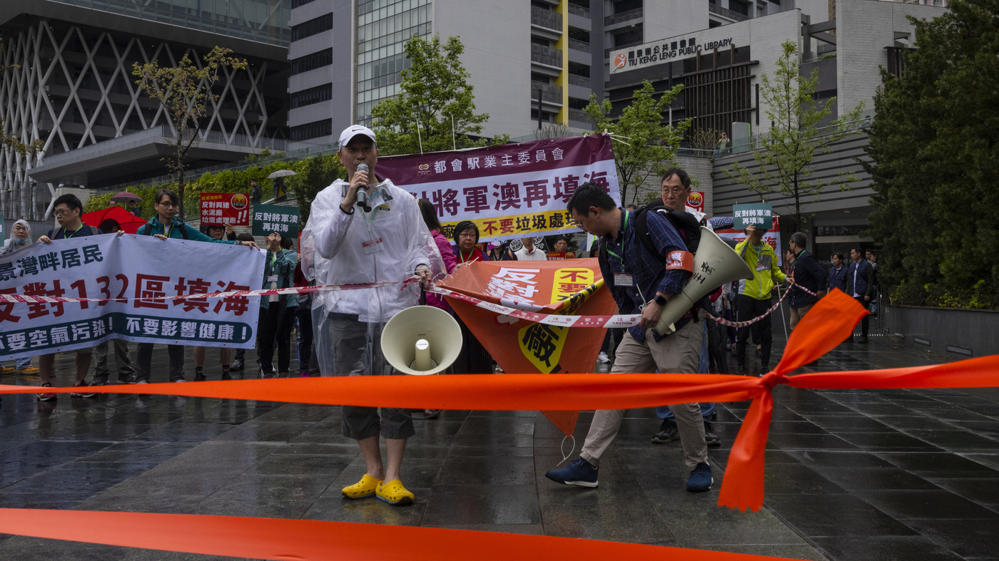 Hong Kong's First Authorized Protest in Years Under Strict Police Monitoring.