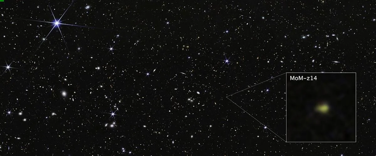 Dawn of the cosmos: Webb reveals MoM-z14 galaxy