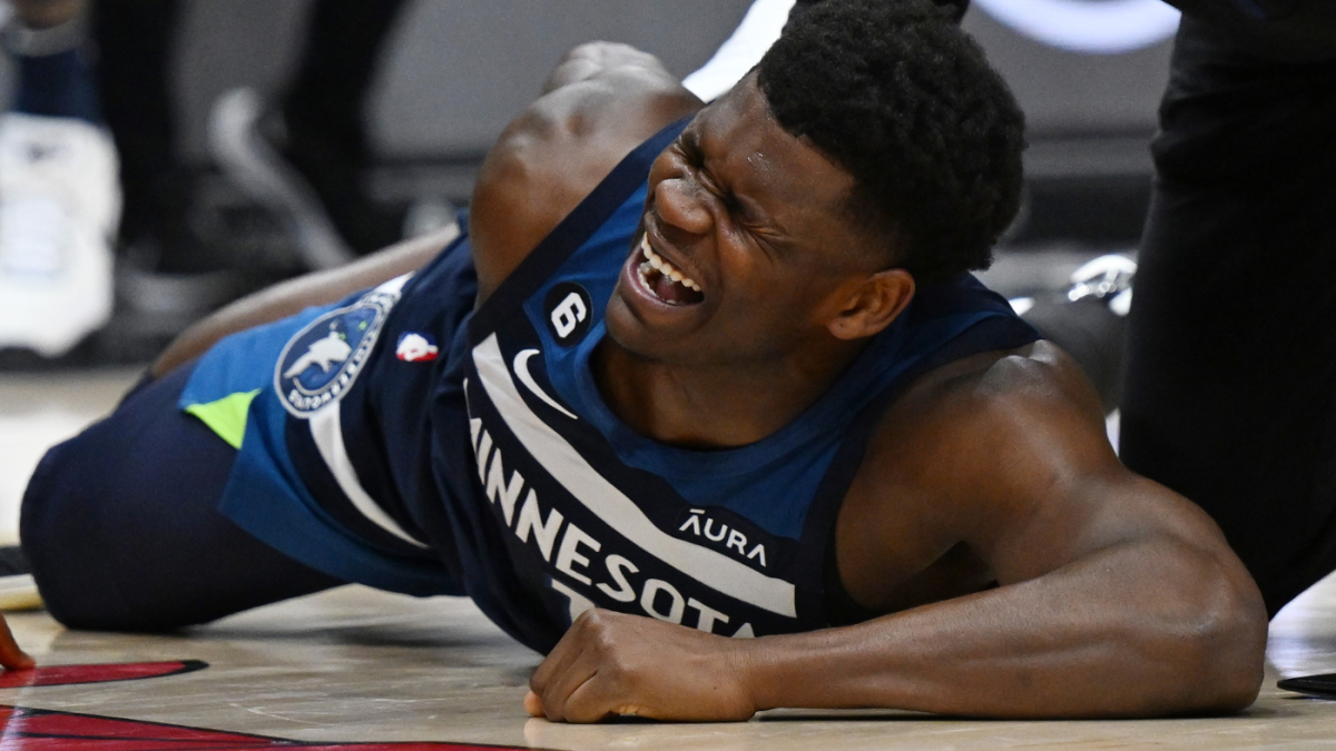 Featured image for Anthony Edwards' Ankle Injury Casts Doubt on Timberwolves' Playoff Hopes.