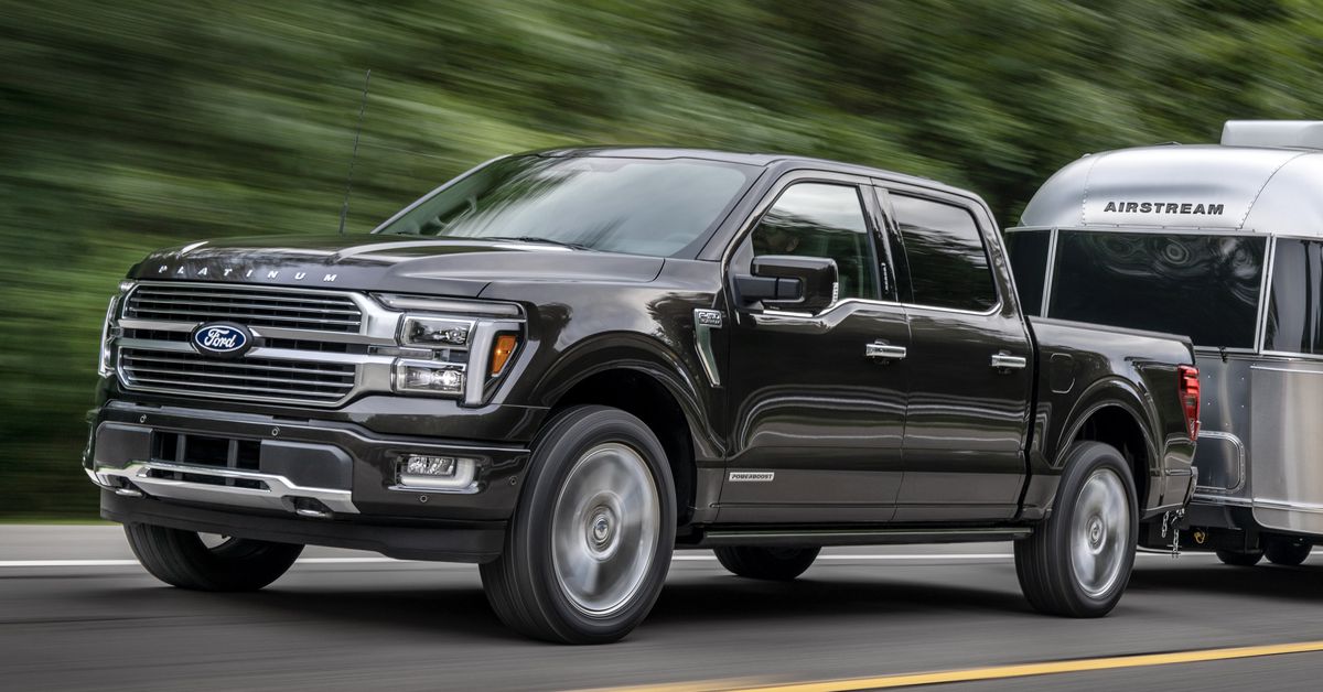 Featured image for "Ford's 2024 F-150: 5G, Hybrid at No Extra Cost, Fresh Looks, and Cool New Shocks"