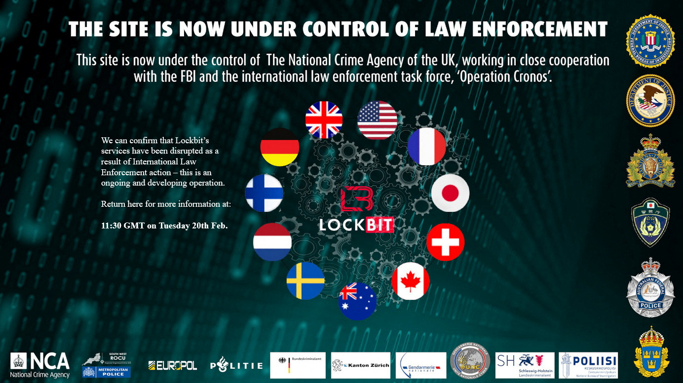 Featured image for "Global Law Enforcement Takes Down Prolific LockBit Ransomware Group"