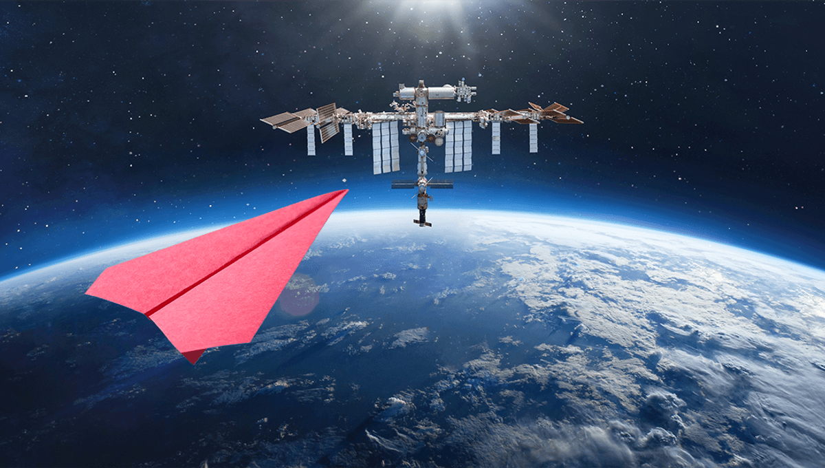 Featured image for Effects of Releasing a Paper Airplane from the ISS