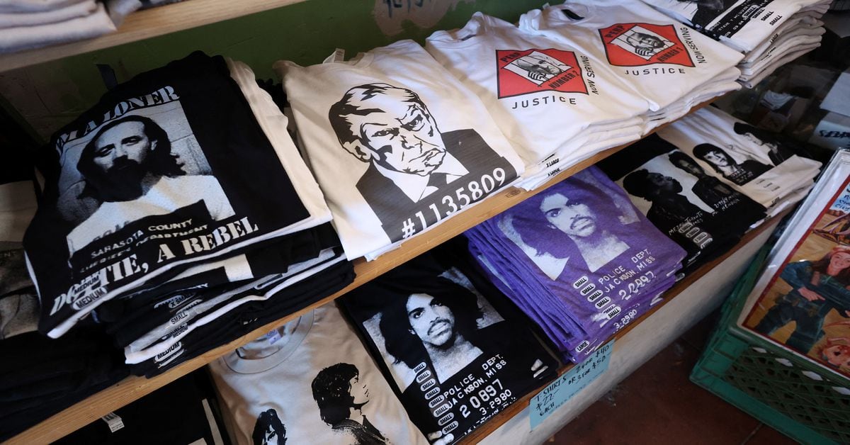 "Trump Mug Shot Merchandise Gains Popularity Amidst Divided US"