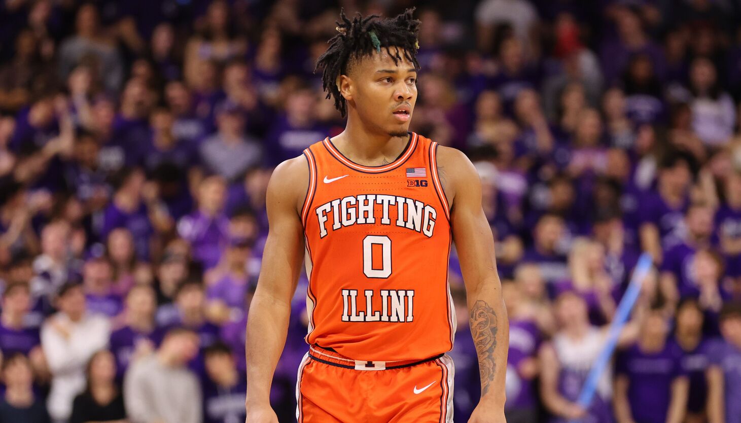 Featured image for "Illinois' Terrence Shannon Jr. Endures 'Guilty!' Chants as Illini Lose 96-91 in OT at Northwestern"
