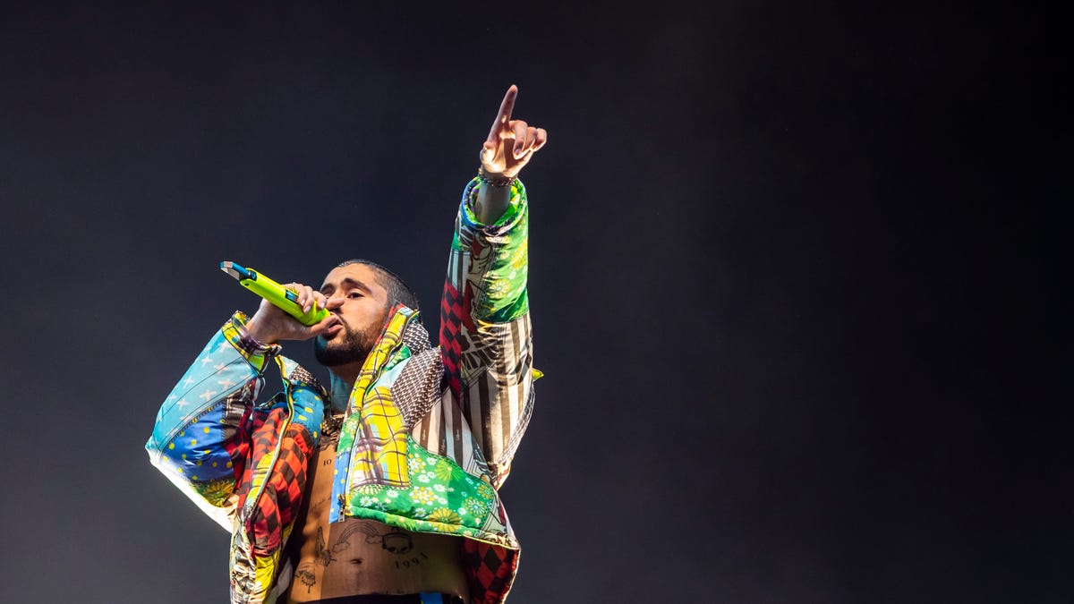 Featured image for Bad Bunny Makes History Headlining Coachella 2023 as First Latino Solo Artist.