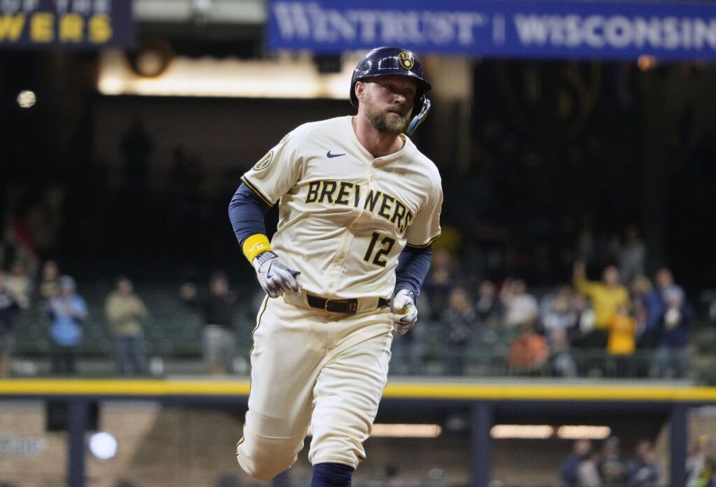 Featured image for Brewers Replace Injured Hoskins with Vaughn After Big Homer