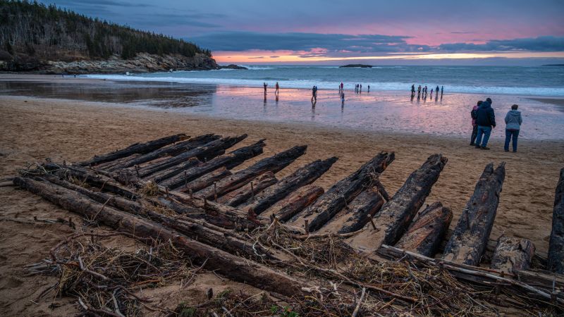 Featured image for "Rare Glimpse: 112-Year-Old Shipwreck Revealed by Storm"