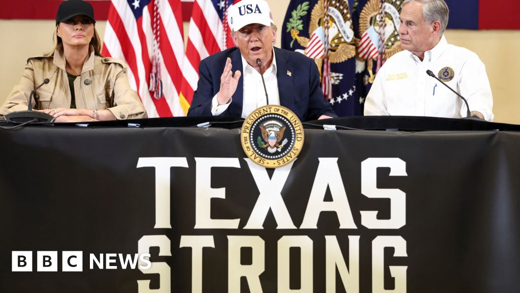 Featured image for Trump visits Texas disaster zone amid ongoing flood rescue efforts