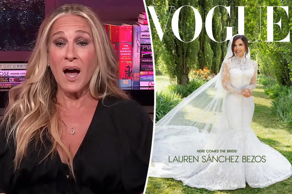 Featured image for Sarah Jessica Parker Struggles to Answer Lauren Sánchez Vogue Cover Question