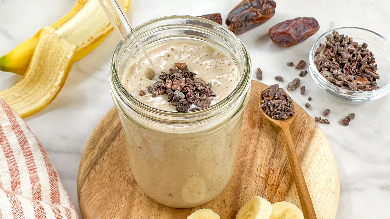 Featured image for "Deliciously Nutty: Try This Tahini Smoothie Infused with Cardamom and Dates!"