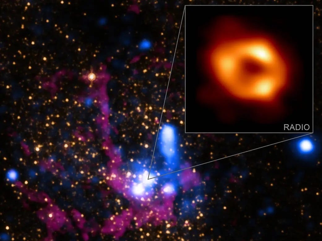 Milky Way's Rapidly Spinning Black Hole Squishes Space-Time