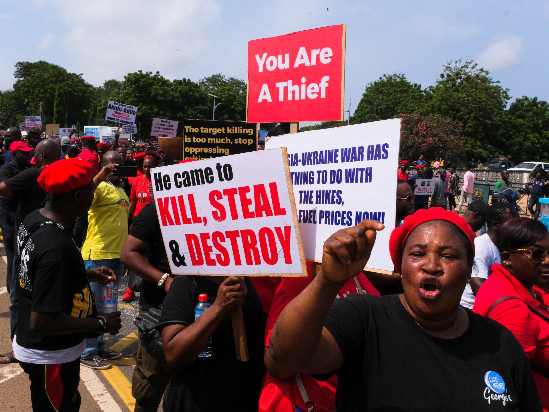 "49 Arrested as Protests Erupt in Ghana over High Cost of Living and Economic Crisis"