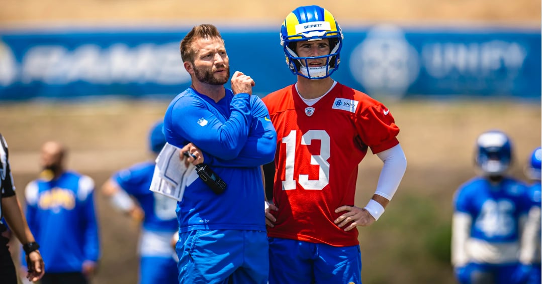 Featured image for "Rams Set to Reintegrate Stetson Bennett for Offseason Workouts"