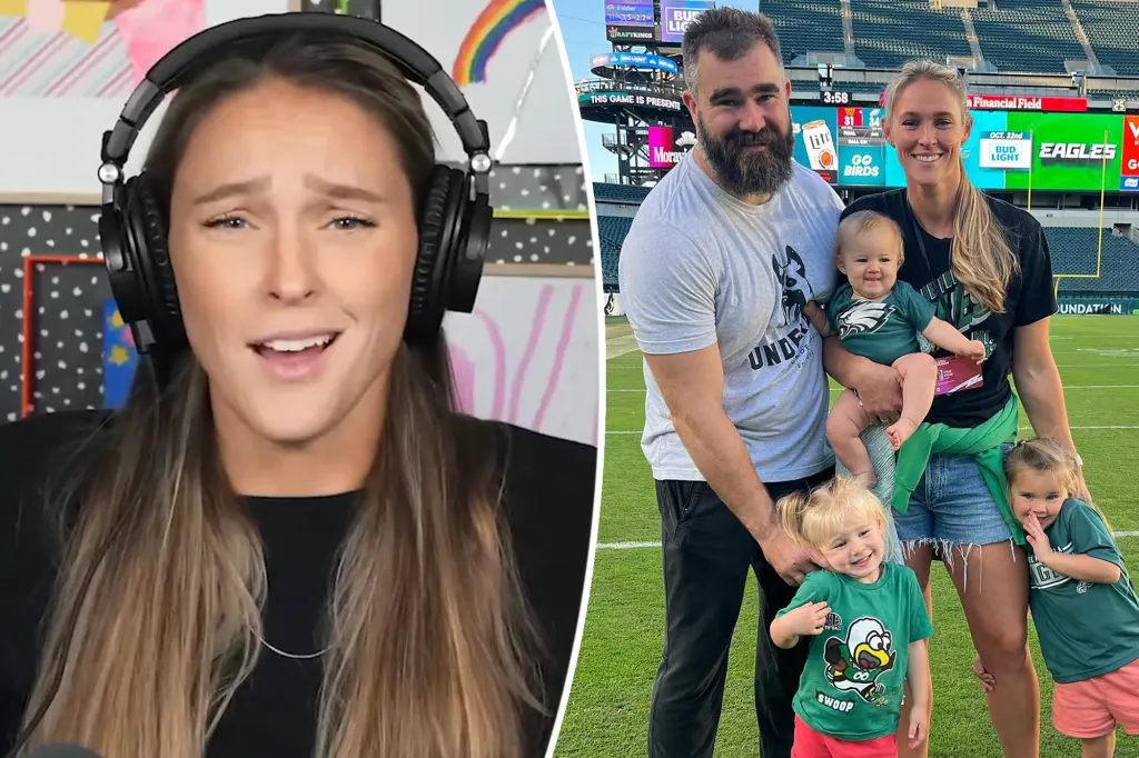 Featured image for Kylie Kelce Shares Daughter Bennett's Dramatic Reaction to New Baby News