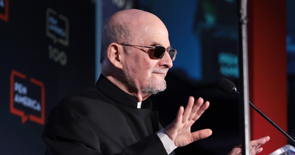 Featured image for Salman Rushdie's First In-Person Appearance Since Stabbing Highlights Importance of Defending Books.