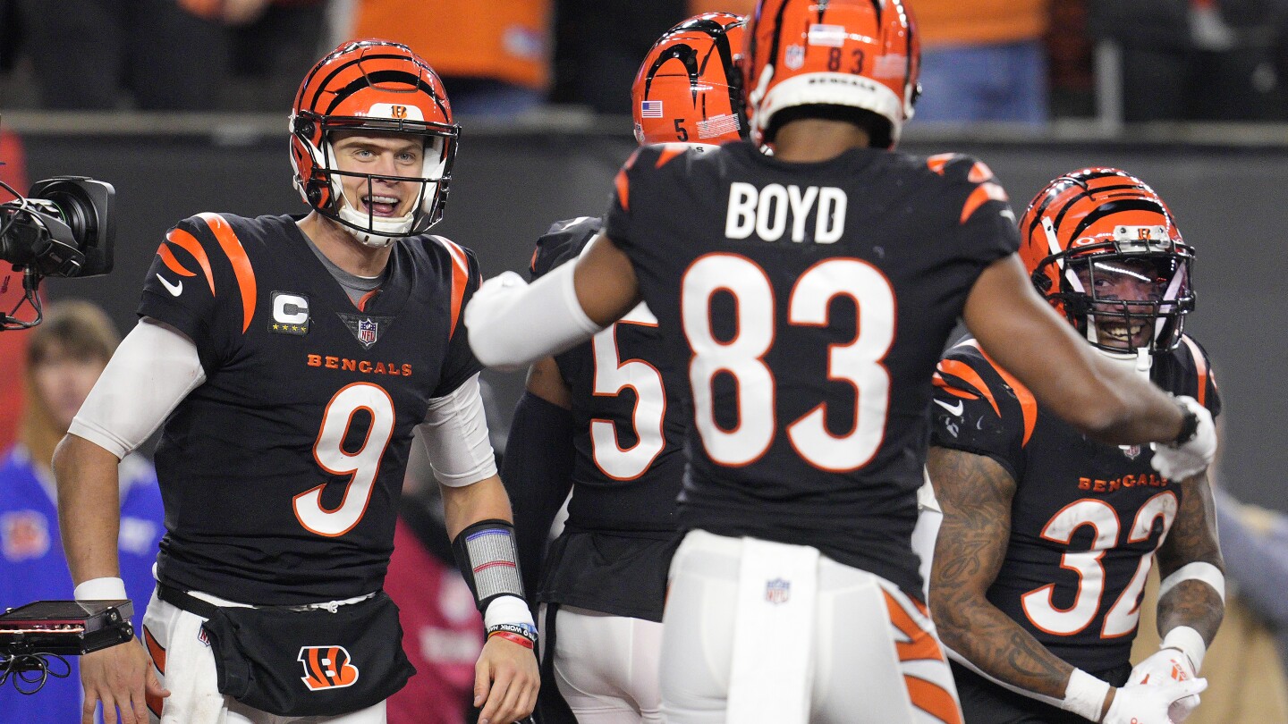"Bengals' Joe Burrow leads victory over Bills with 348 passing yards"