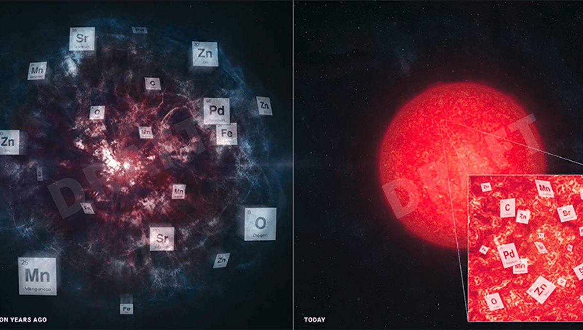 Featured image for "Unprecedented Discovery: Massive Star Explodes with Surprising Heavy Metal Content"