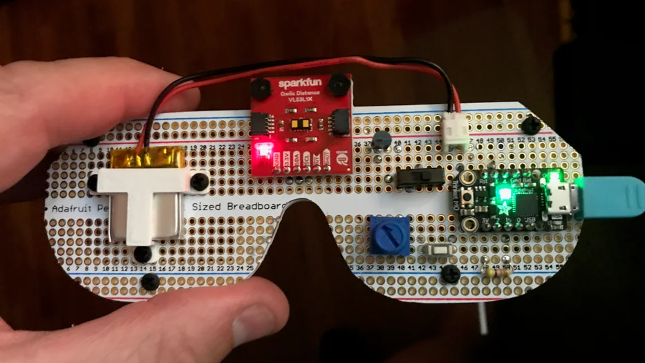 "Vision-Free Distance Sensing with Radar Glasses"